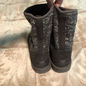 Grey/sparkling ugg boots